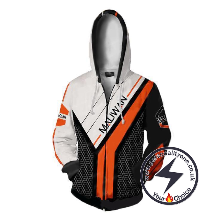 Borderlands Hoodies - Borderlands Maliwan V2 Zip Up Hoodie Jacket
